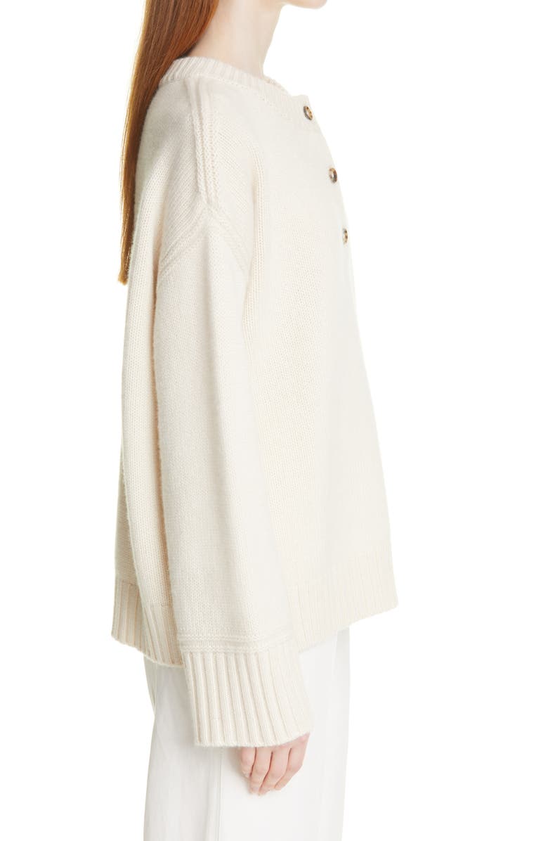 La Ligne Oversize Cashmere Henley Sweater, Alternate, color, 