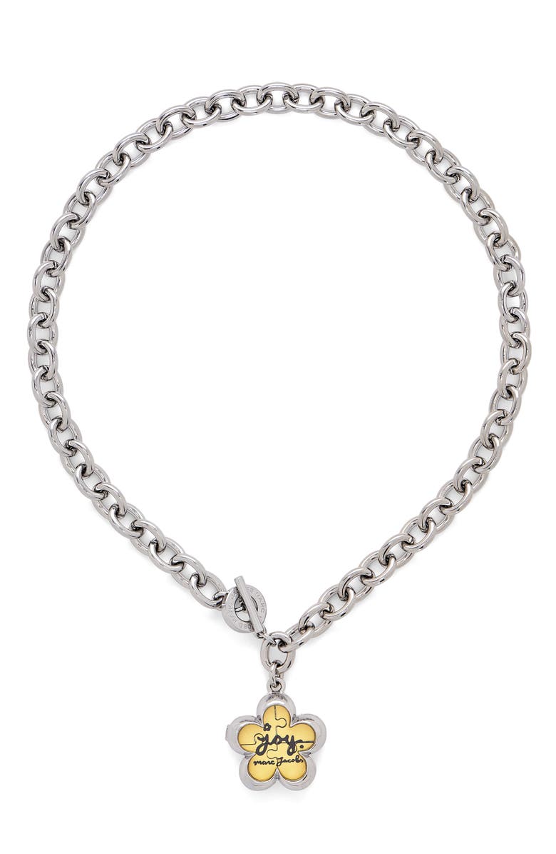 Marc Jacobs Daisy Puzzle Locket Necklace, Alternate, color, Silver/ Multi