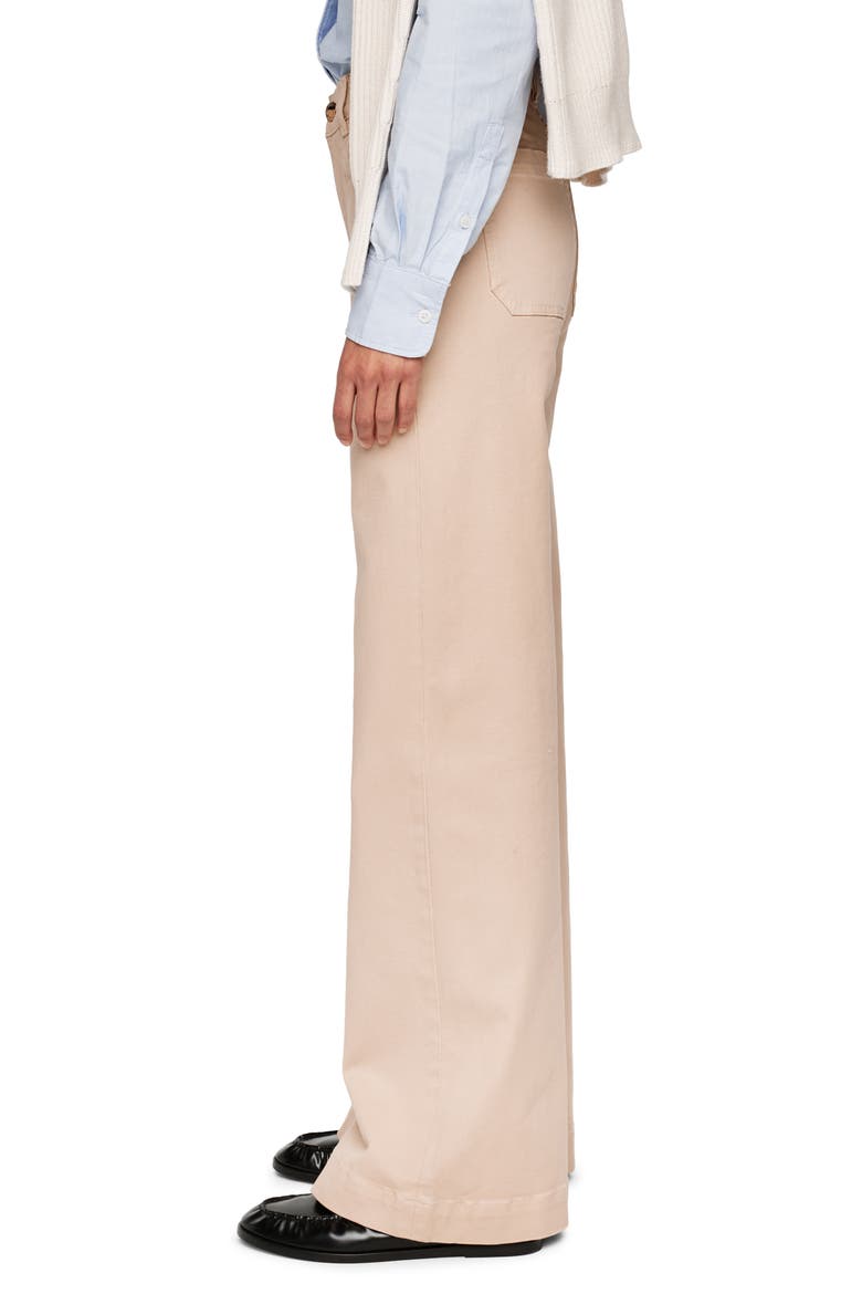 Hepburn High Waist Wide Leg Jeans, Alternate, color, CHARDONNAY TWILL