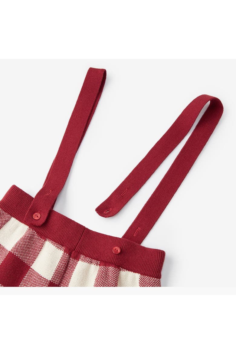 Knit Suspender Pants, Alternate, color, Red Gingham