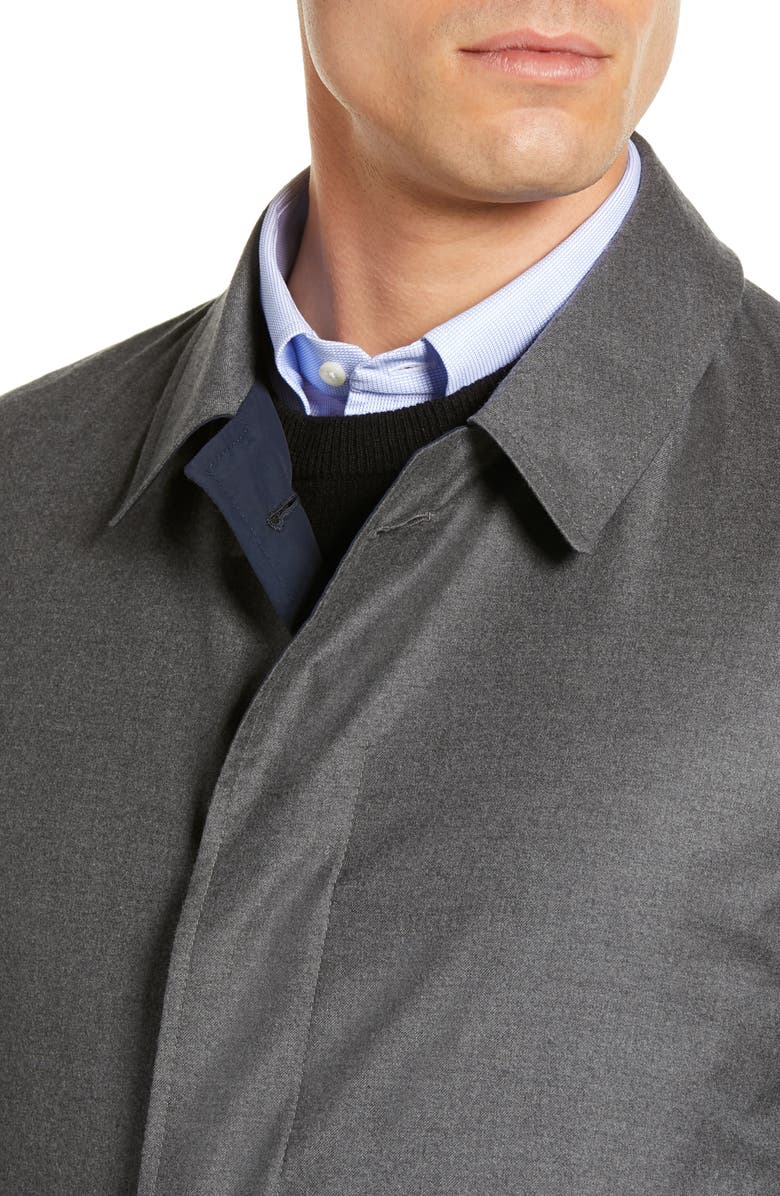 Hickey Freeman Classic Fit Reversible Wool & Silk Overcoat, Alternate, color, 