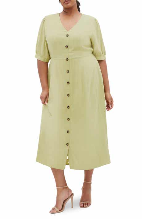 City Chic Charli Button-Up Midi Dress