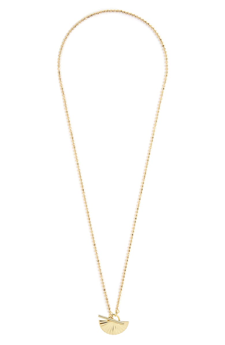 Brook and York Celeste Fan Pendant Toggle Necklace, Main, color, Gold