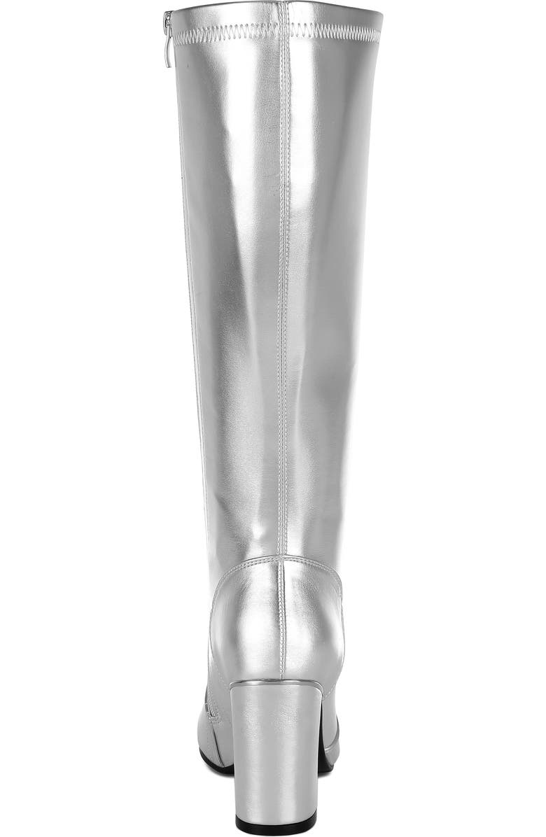 Rag & Co Halara Water Repellent Knee High Boot, Alternate, color, Silver