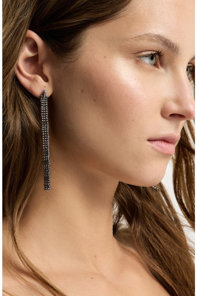 Sterling Silver cascade earrings, Alternate, color, Silver