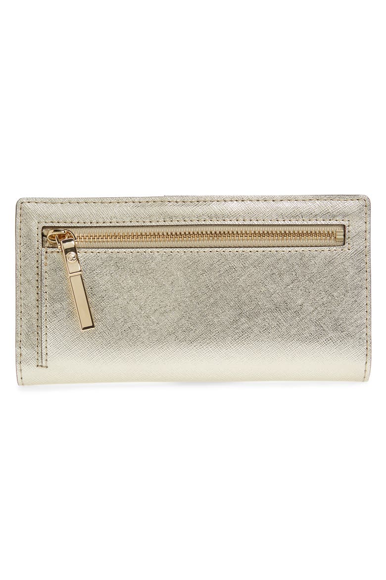 'cameron street - stacy' textured leather wallet, Alternate, color, GOLD