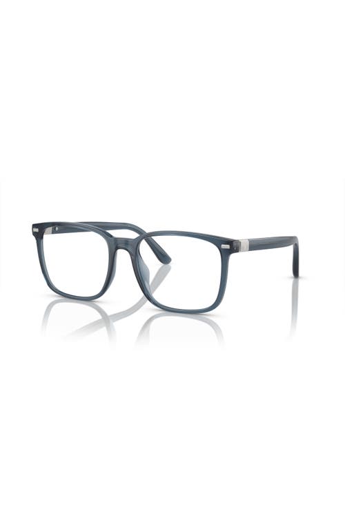 Polo Ralph Lauren 55mm Square Optical Glasses In Blue