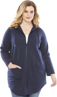 Roaman's Fleece Zip Hoodie Sweatshirt