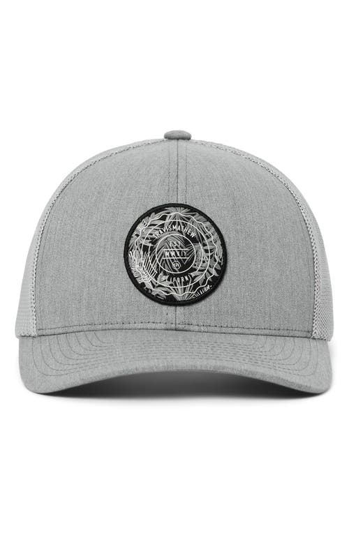 Travismathew The Patch Floral Baseball Cap In Heather Grey