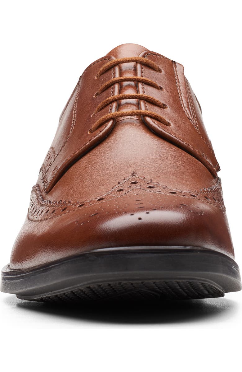 Clarks<sup>®</sup> Howard Wingtip Oxford, Alternate, color, Dark Tan Lea