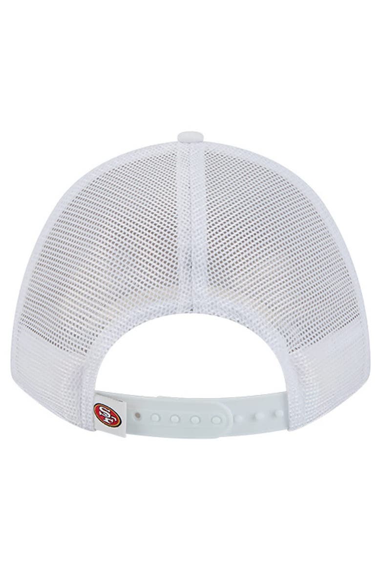 Men's New Era White San Francisco 49ers NFL 9FORTY A-Frame M-Crown Adjustable Trucker Hat, Alternate, color, White