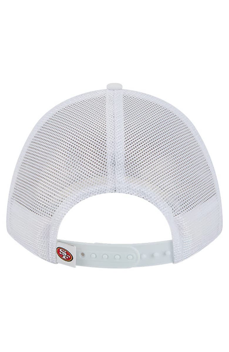 New Era Men's New Era White San Francisco 49ers NFL 9FORTY A-Frame M-Crown Adjustable Trucker Hat, Alternate, color, White