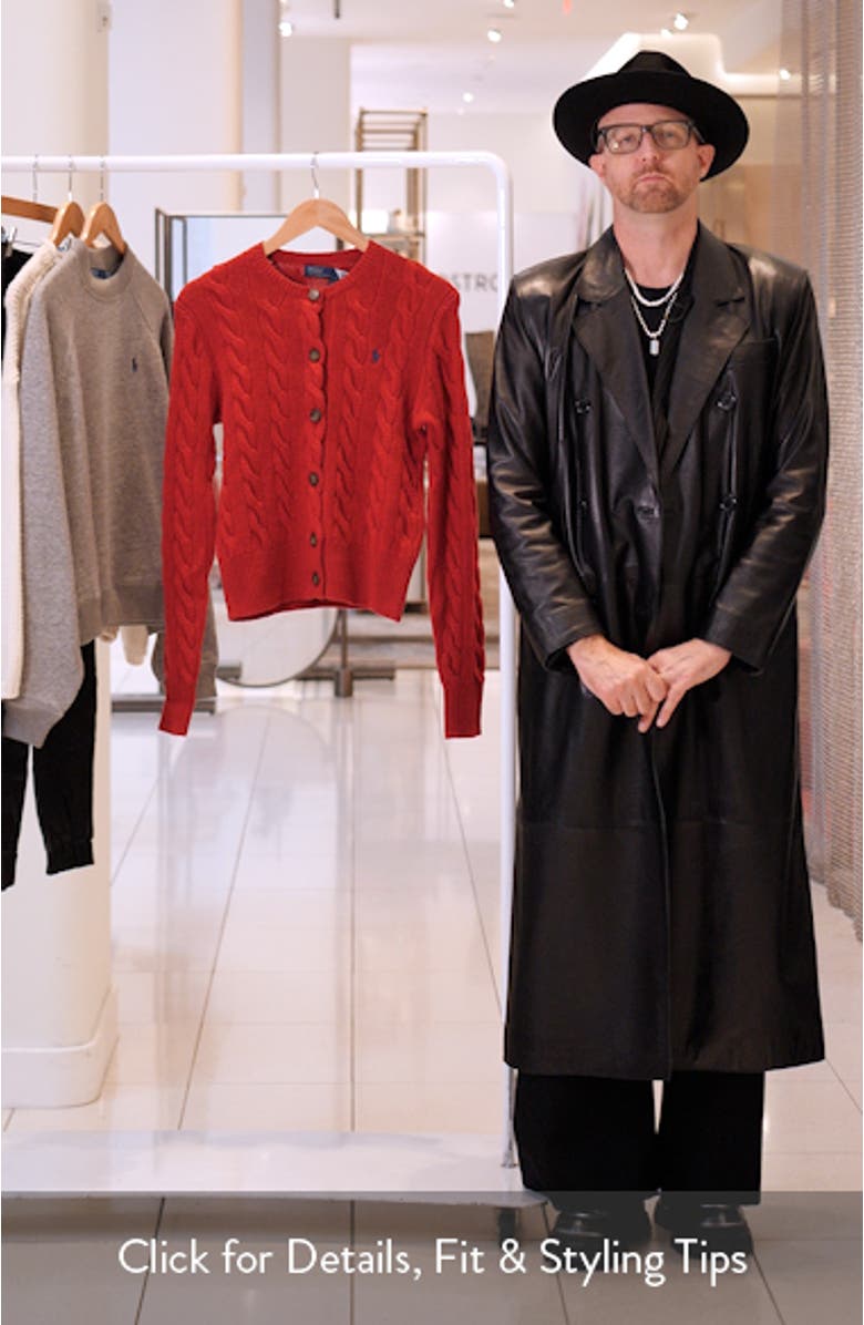 Cable Knit Wool & Cashmere Cardigan, sales video thumbnail