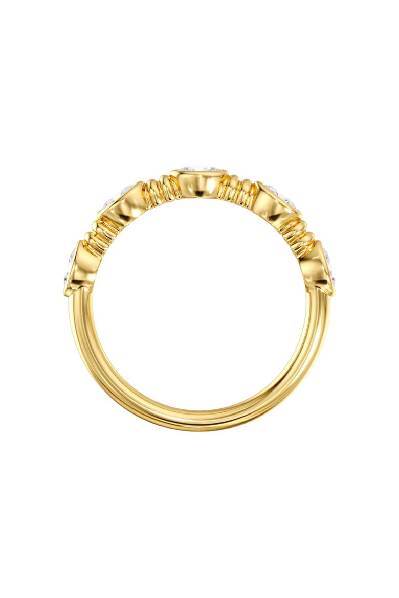 Aura East West Oval Bezel Lab Diamond Band in 14K, Alternate, color, Yellow Gold