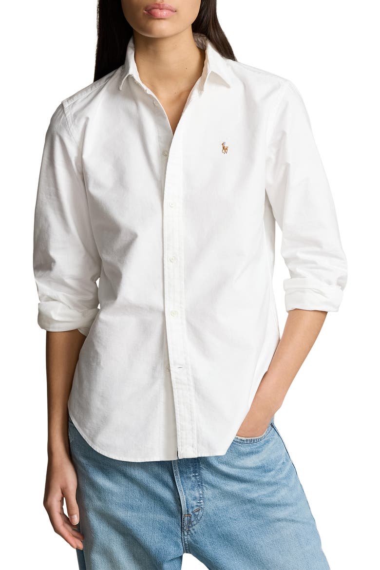 Oxford Cotton Button-Up Shirt (Women) | Nordstrom
