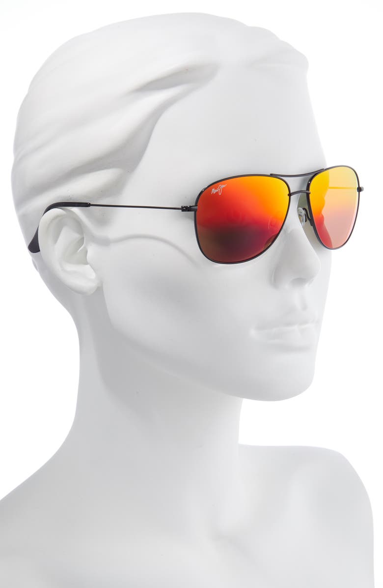 Maui Jim Cliff House 59mm Polarized Aviator Sunglasses, Alternate, color, 