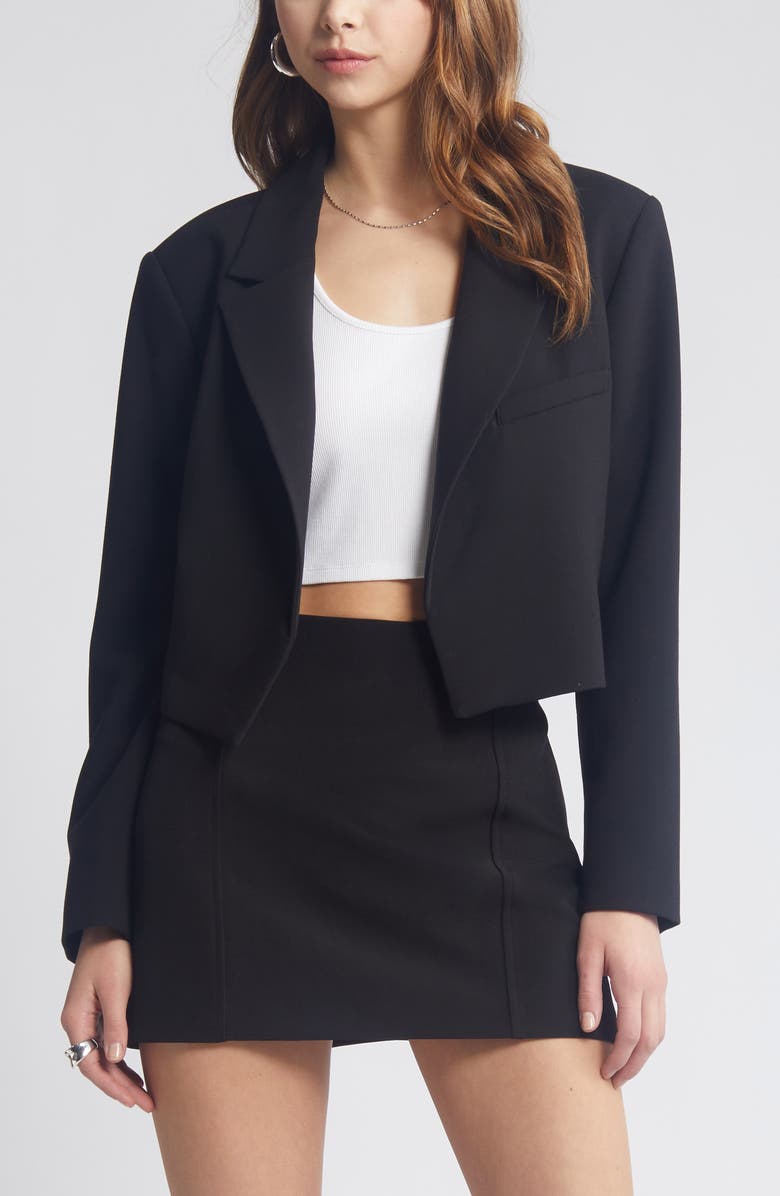 Open Edit Boxy Crop Blazer, Main, color,