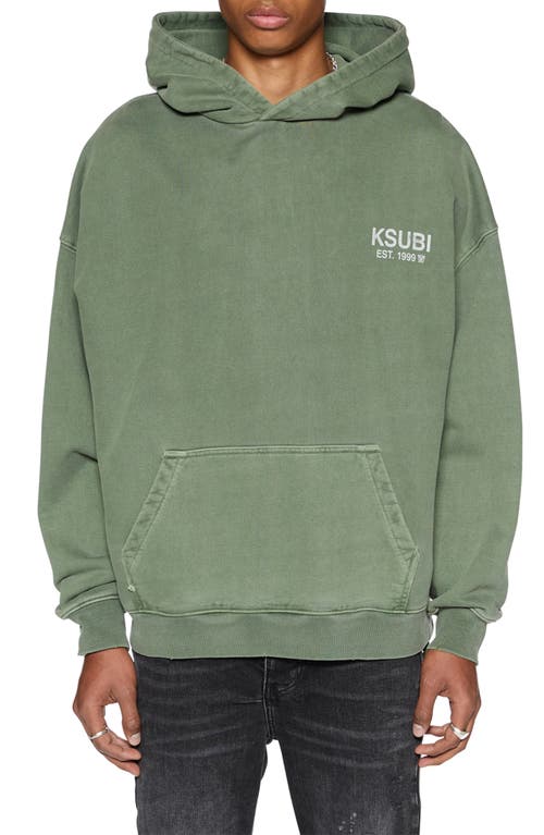 Ksubi State Ekcess Hash Cotton Hoodie in Green 