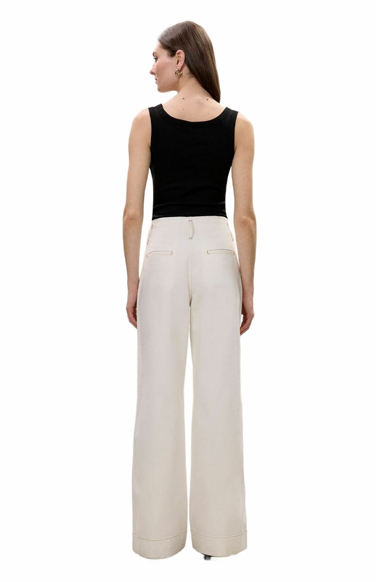 Rebecca Taylor Cora Denim Pant, Alternate, color, Eggshell Wash