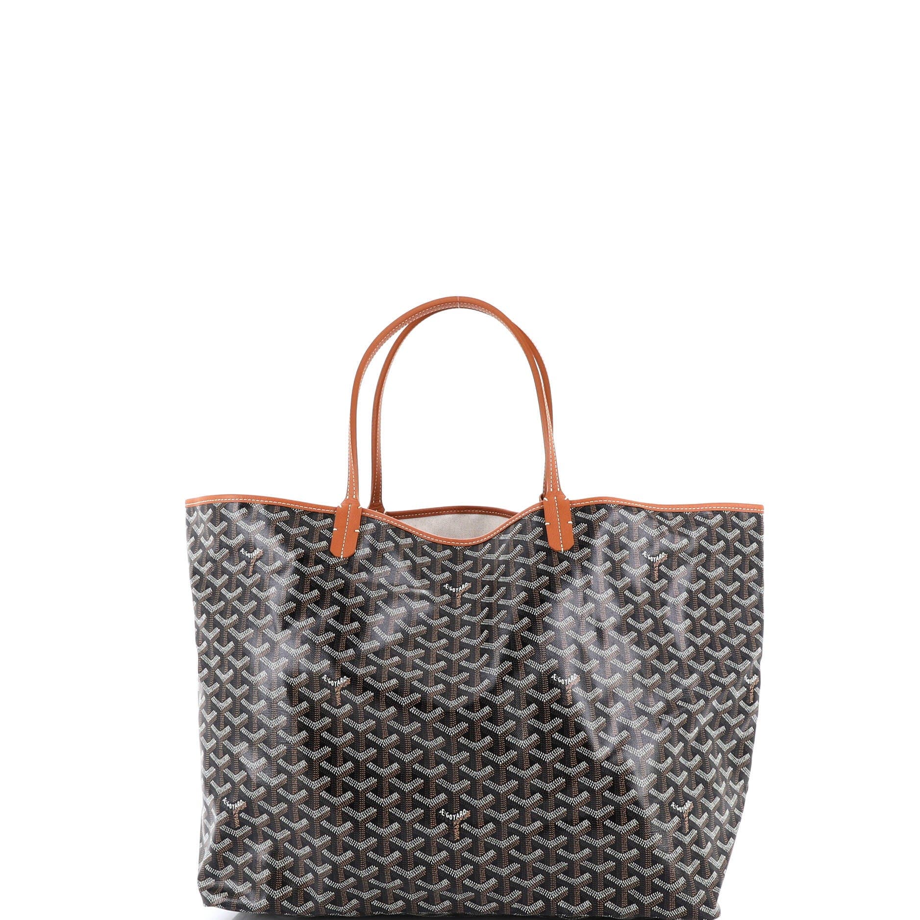 Pre-Owned Goyard Saint Louis Tote Coated Canvas GM, Alternate, color, Brown