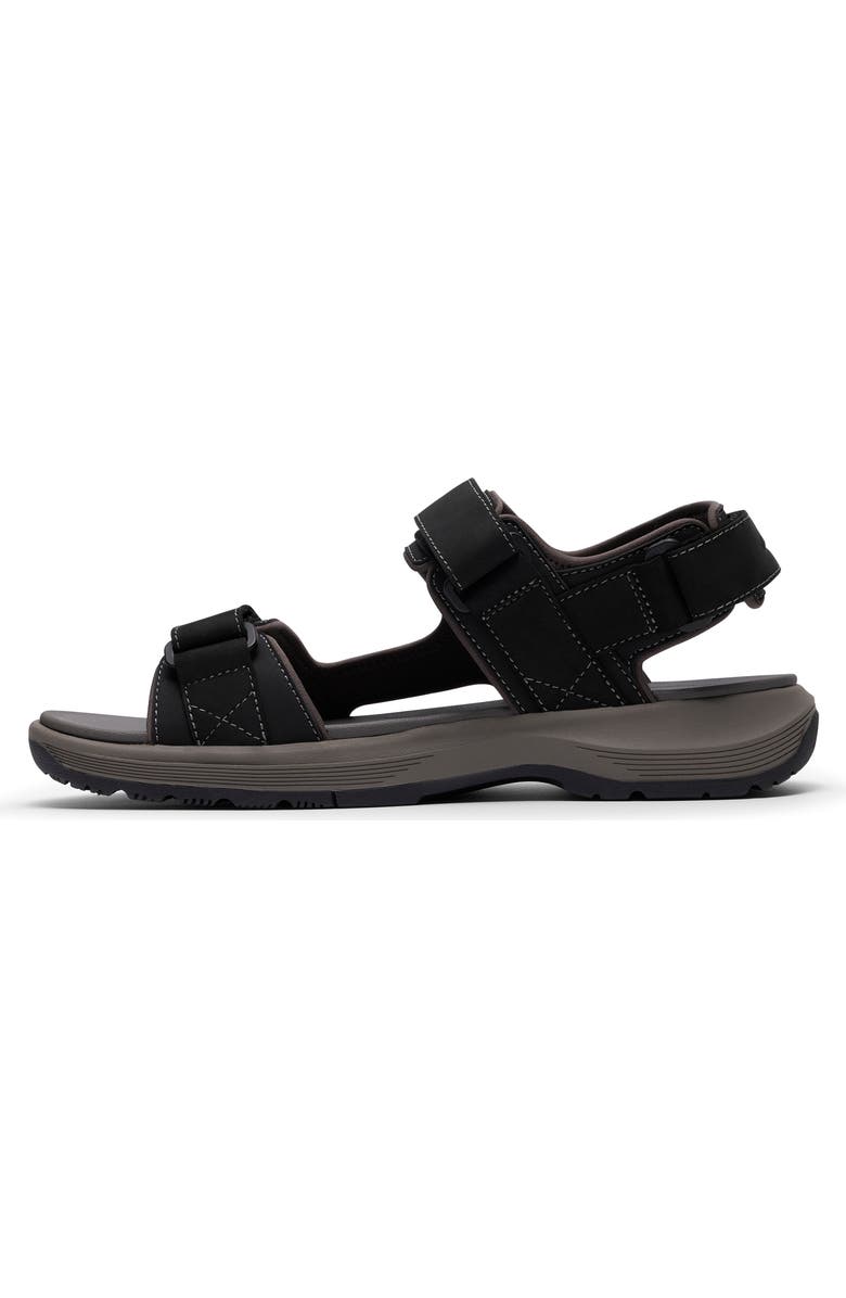 Clarks<sup>®</sup> Guideview Trek Sandal, Alternate, color, Black Leather