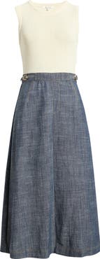 ZOE AND CLAIRE Mixed Media Dress