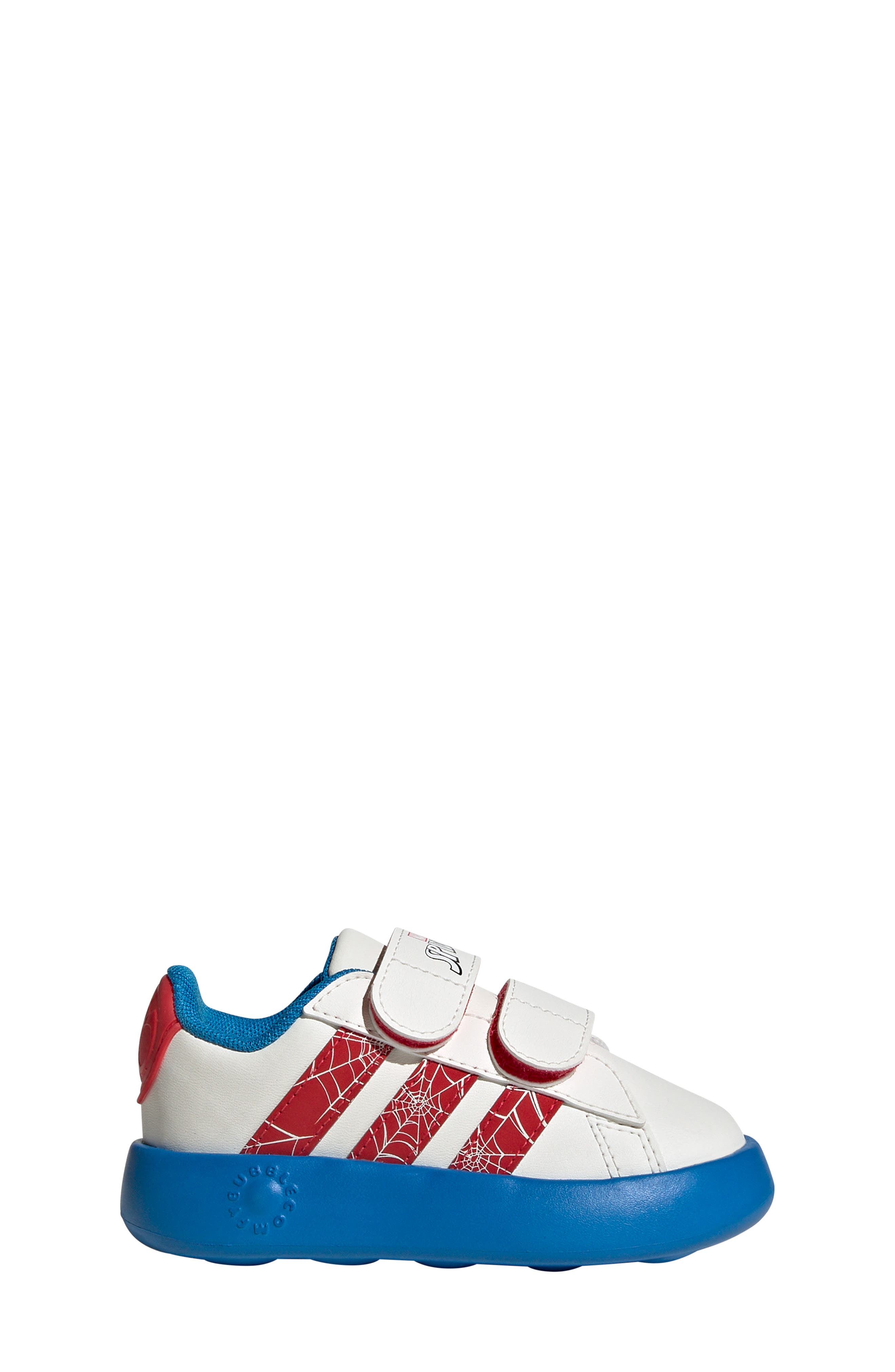 adidas x Marvel<sup>®</sup> Kids' Spider-Man Grand Court Sneaker, Alternate, color, Clowhi/Pur