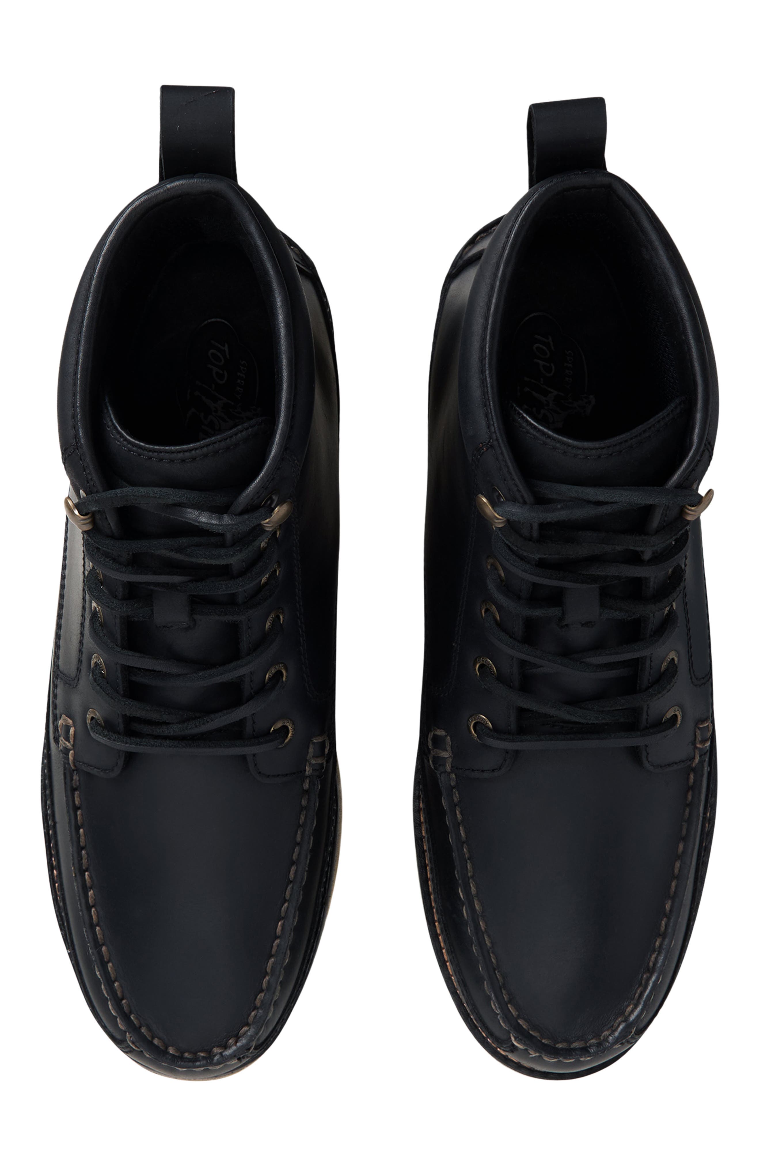 Sperry x One Of These Days Tony Moc Toe Boot, Alternate, color, Black