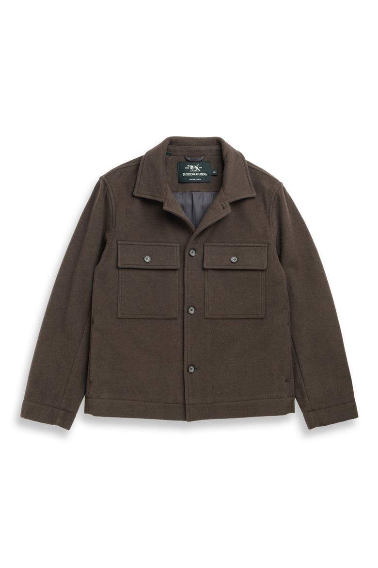 Windsoe Virgin Wool Blend Trucker Jacket, Alternate, color, OLIVE