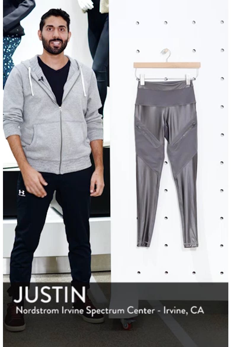 Shine Zip High Waist Ankle Leggings video