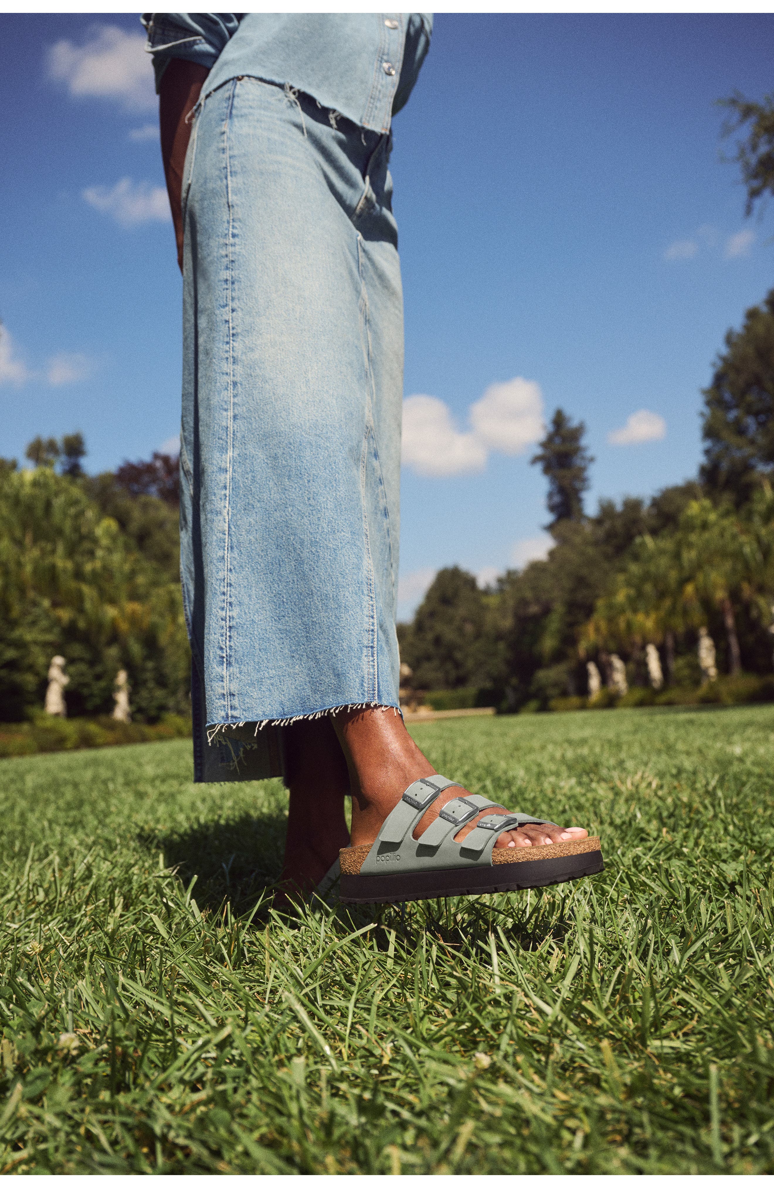 Birkenstock Florida Flex Platform Slide Sandal, Alternate, color, Pure Sage