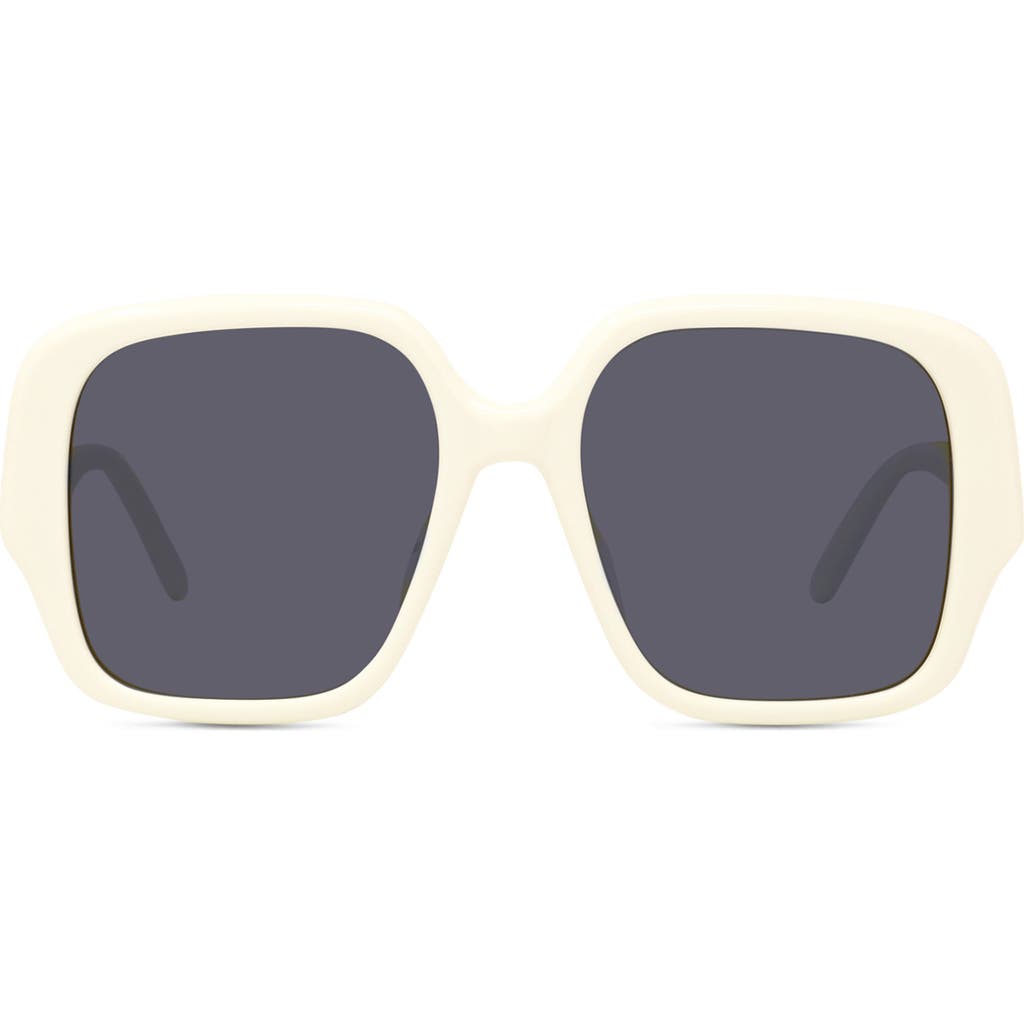 Loewe Thin 54mm Square Sunglasses In White