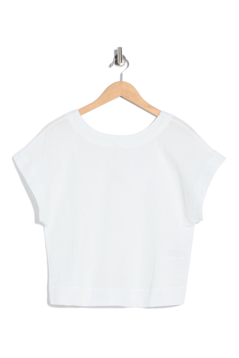 Cotton Gauze Top, Alternate, color, SALT