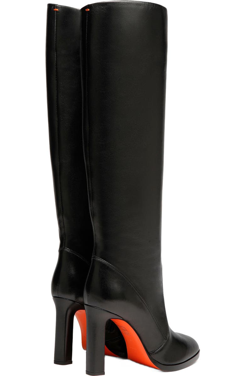 Santoni Women's leather high-heel boot, Alternate, color, Black