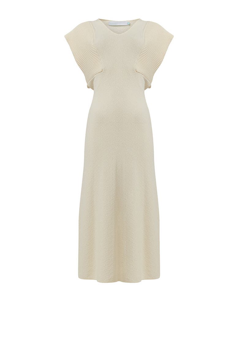 Ribbed Maxi Knit Dress, Main, color, White