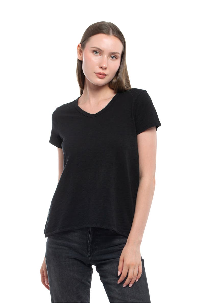 WILT Clothing Crew Neck Short Sleeve Shrunken Boyfriend Tee, Main, color, Black