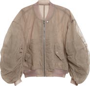 Rick Owens Secchia Tulle Bomber Jacket