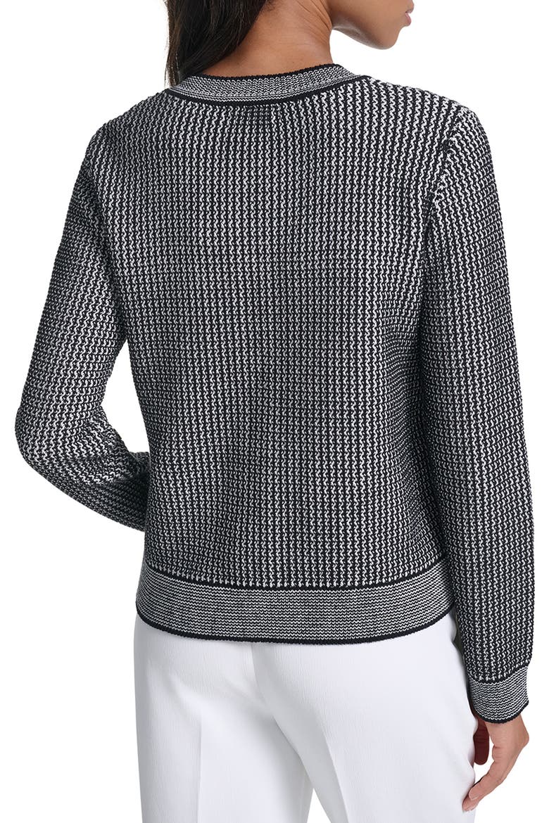 Four Pocket Cardigan, Alternate, color, BLACK/ SOFT WHITE