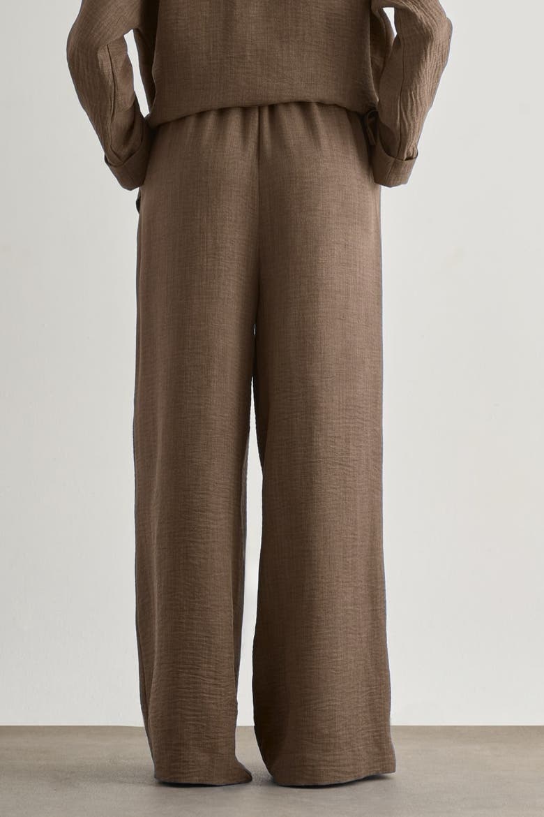 Wide-Leg Pants, Alternate, color, Brown
