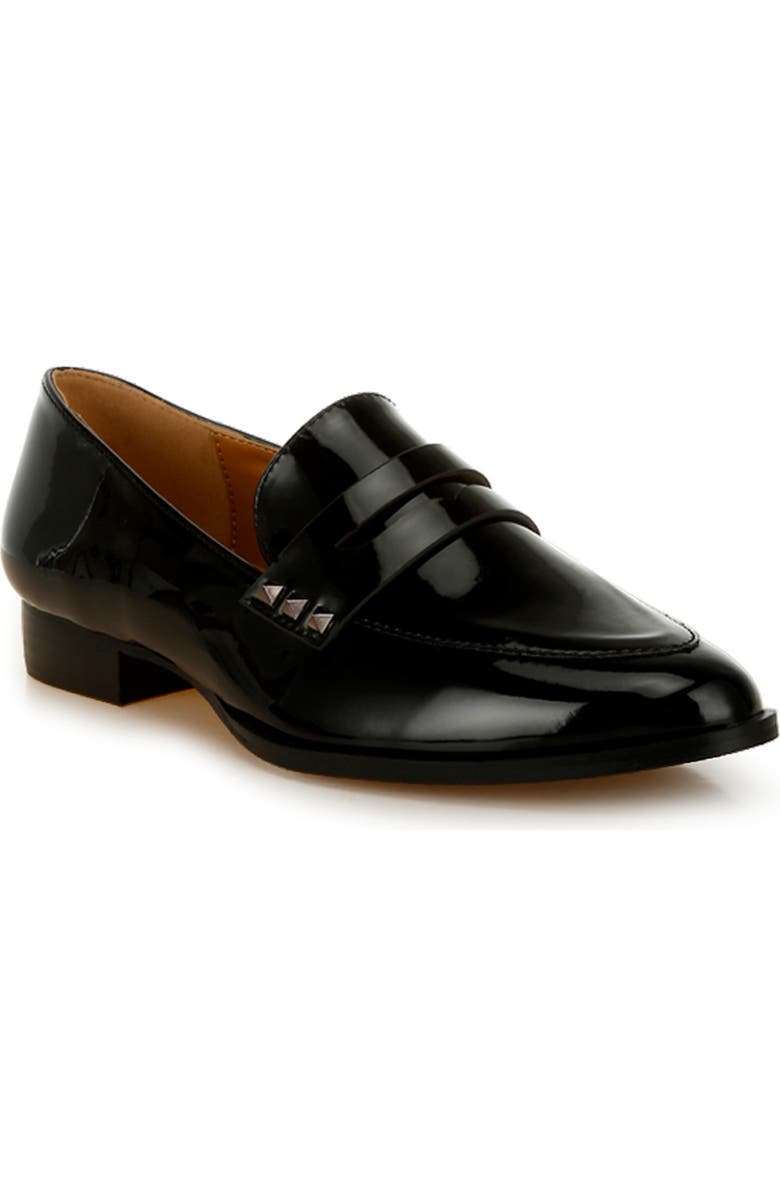 Rag & Co Noshiya Penny Loafer, Main, color, Black