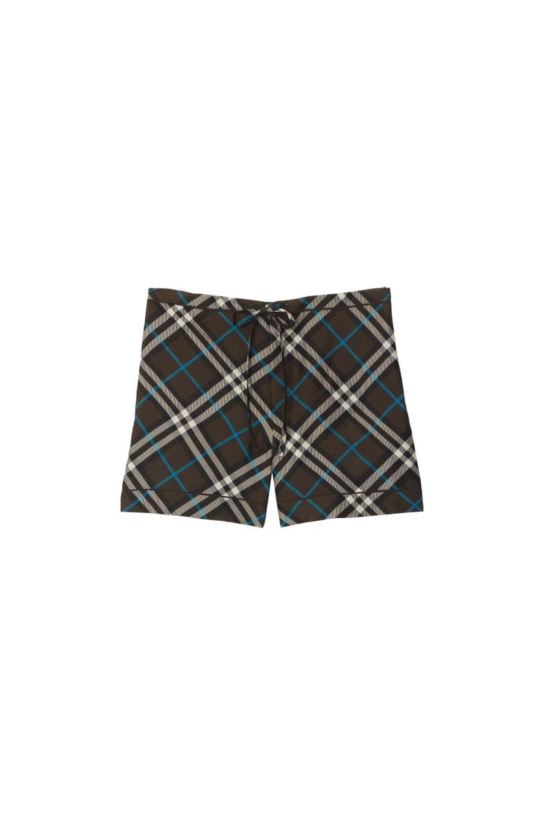 Burberry Check Silk Pyjama Shorts, Alternate, color, 