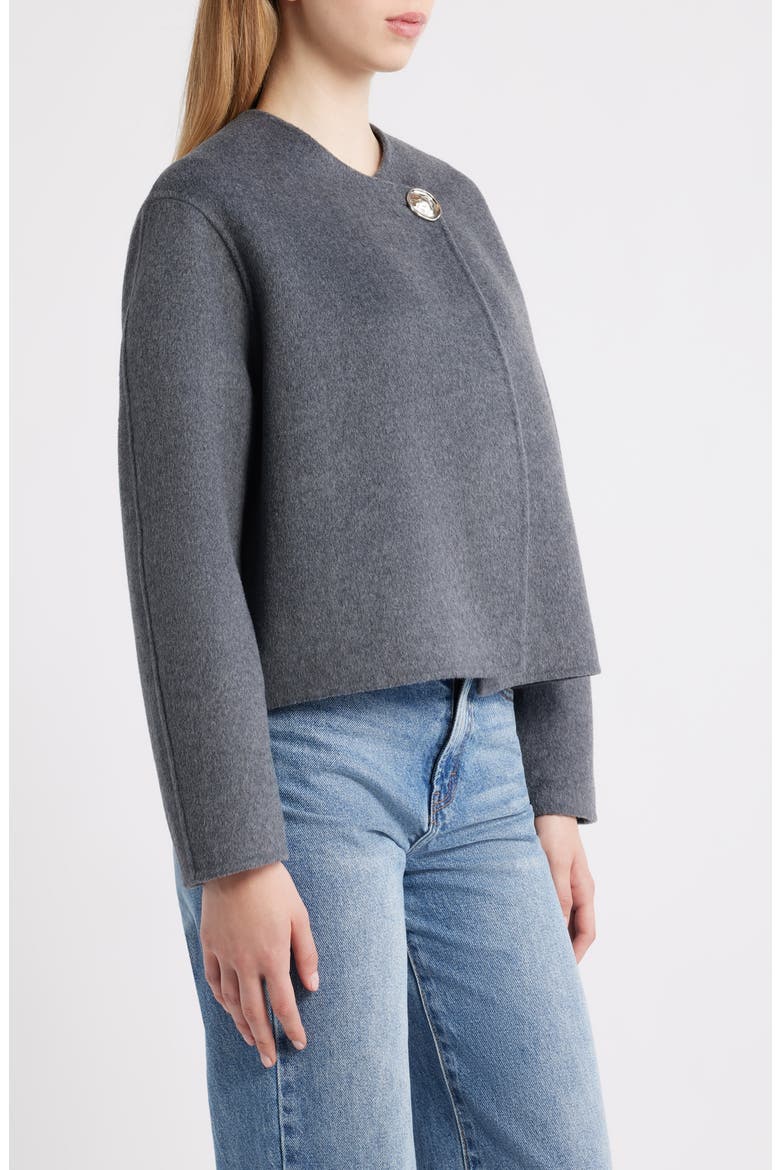 Ronda Wool Blend Jacket, Alternate, color, HEATHER CHARCOAL