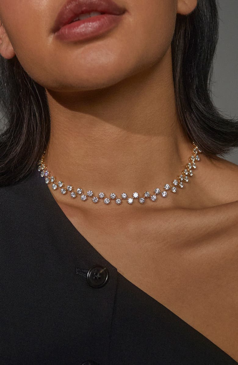 Nadri Halle Cubic Zirconia Choker Necklace, Alternate, color, 