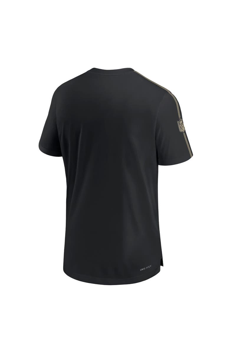Nike Men's Nike Black New Orleans Saints 2024 Sideline Coach UV Performance T-Shirt, Alternate, color, 
