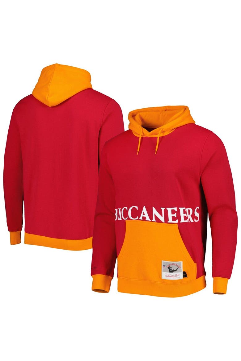 Men's Mitchell & Ness Red Tampa Bay Buccaneers Big Face 5.0 Pullover Hoodie, Main, color, Red