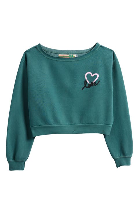 Kids' Off the Shoulder Graphic Sweatshirt (Big Kid)