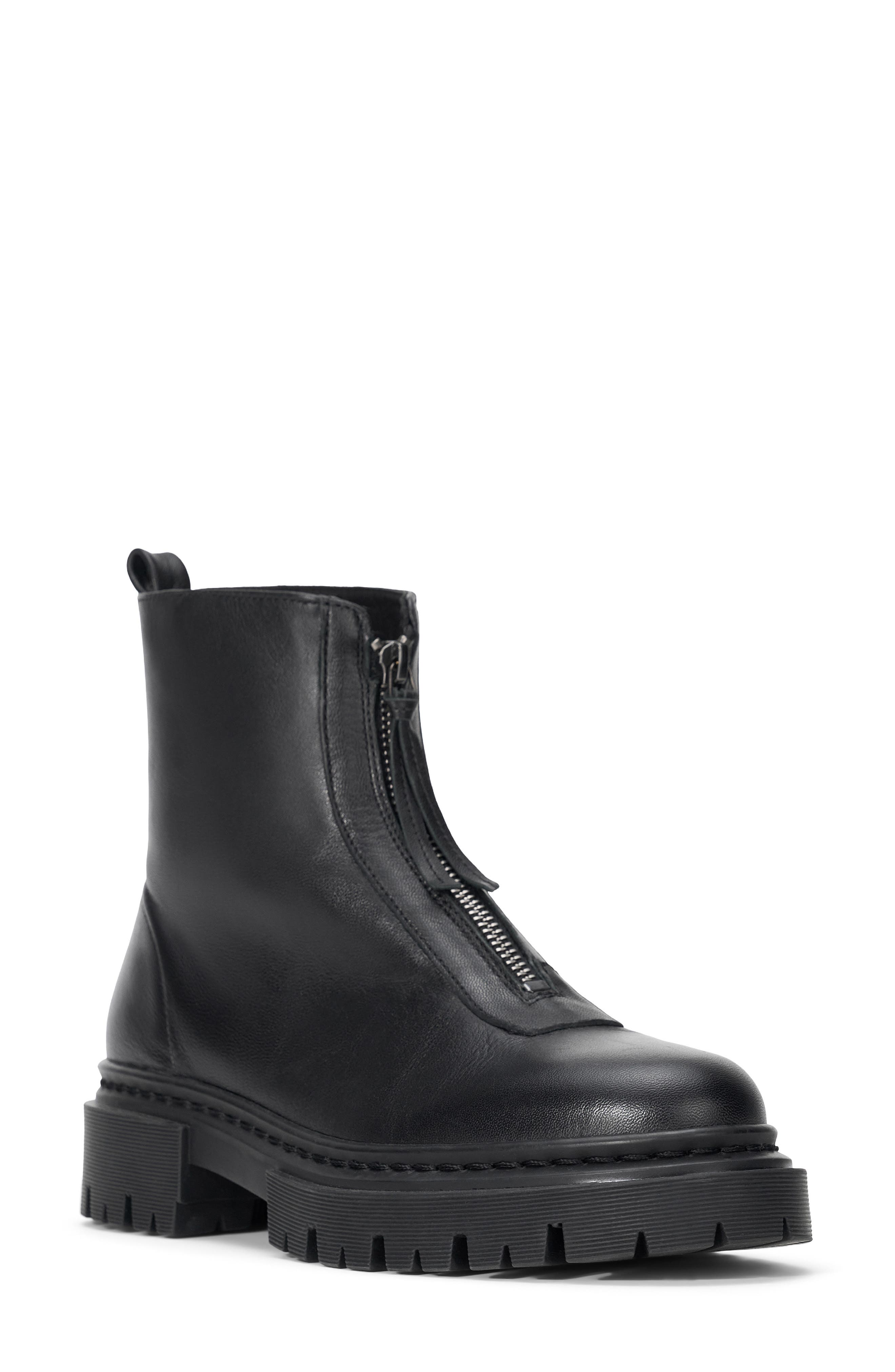 Miles Zip Ankle Boot, Main, color, BLACK