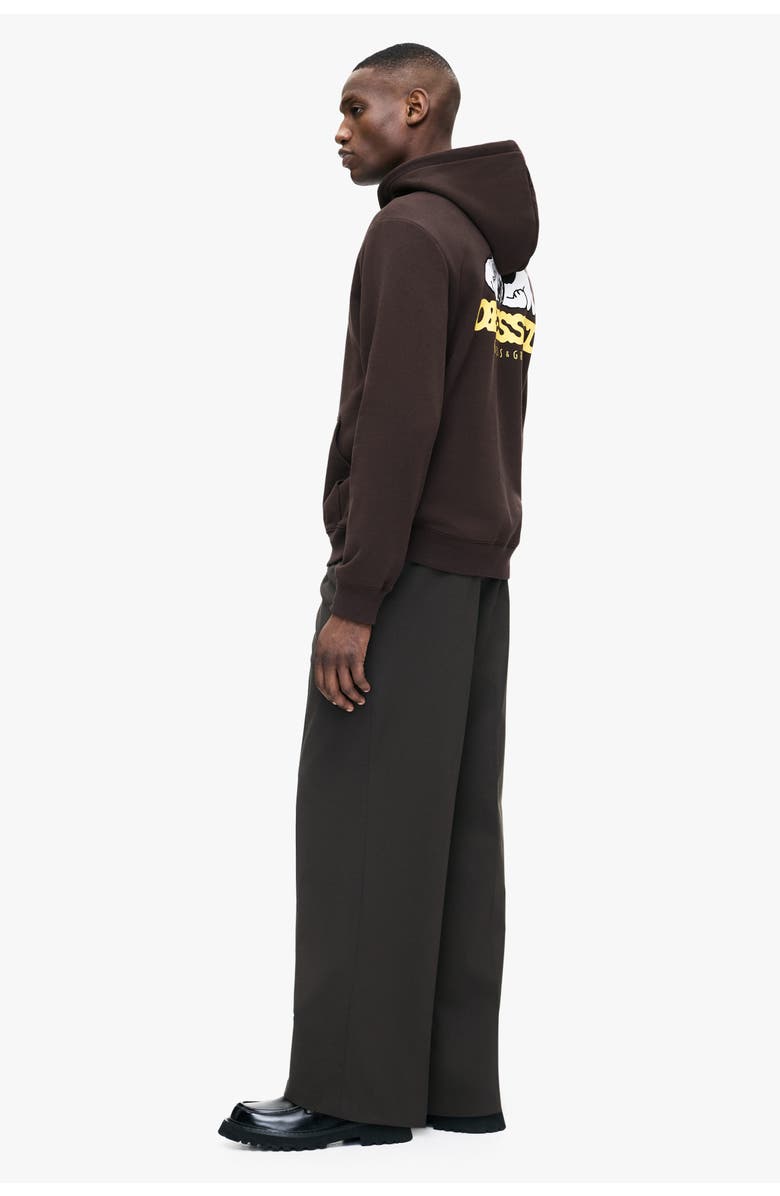 H&M Regular Fit Hoodie, Alternate, color, Brown/Snoopy