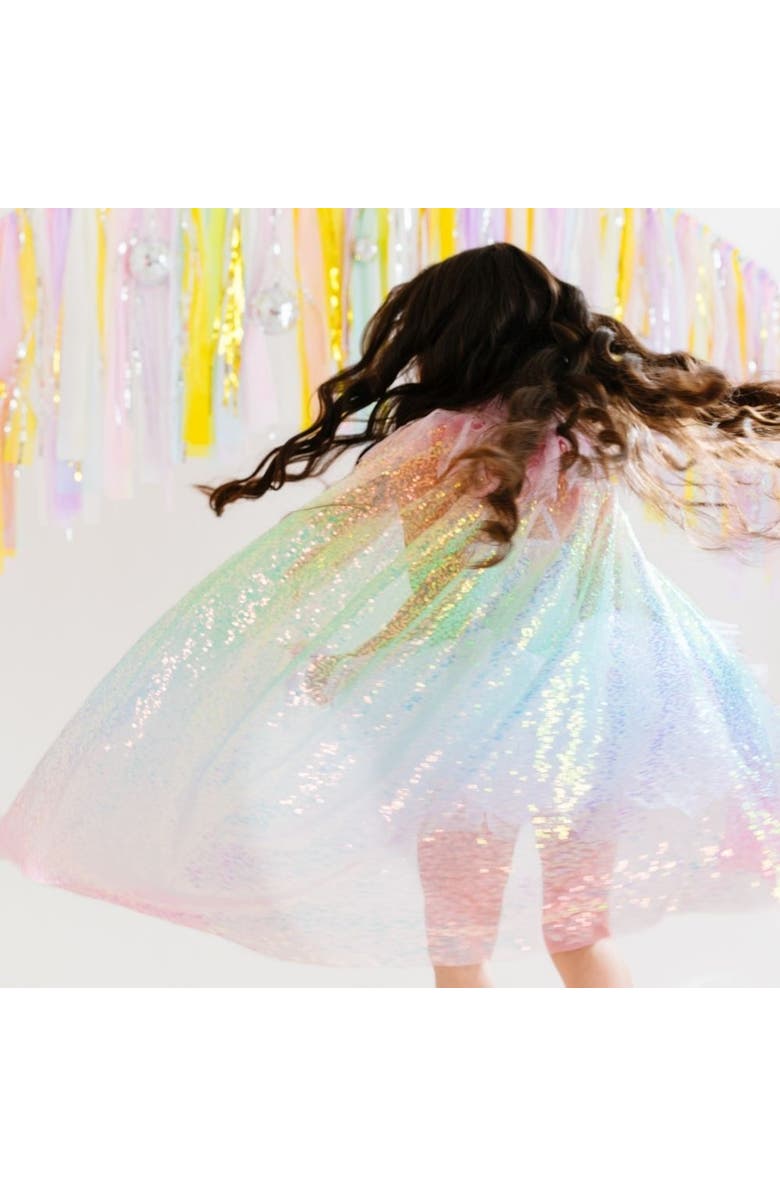Sweet Wink Rainbow Sequin Cape, Alternate, color,