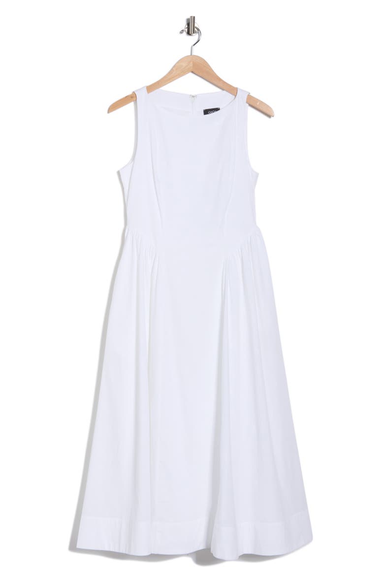 Godet Pleat Maxi Dress, Alternate, color, ULTRA WHITE